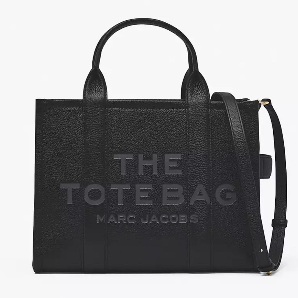 Marc Jacobs – The Leather Medium Tote Bag (Black)